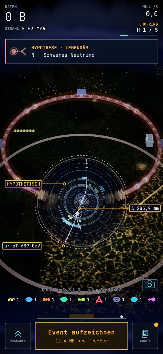 Eventanzeige eines Schweres Neutrino-Events, Screenshot aus dem Spiel.